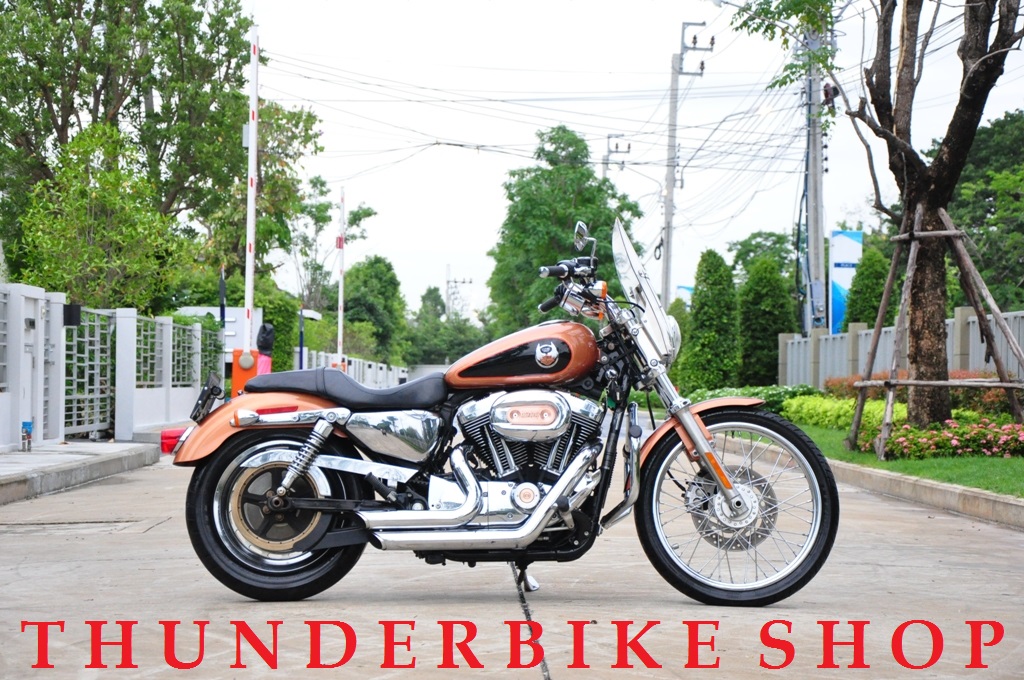 ((ดาว์น145,000))HD Sportster XL1200 Custom 2008 US Spec. วิ่งน้อย แต่งสวย หายากส