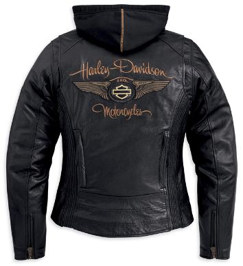 เสื้อหนังแท้ มือสอง Harley รุ่นฉลอง 110 ปี หายากแล้ว ของผู้หญิง size XS หน้าอก 32-37 นิ้ว