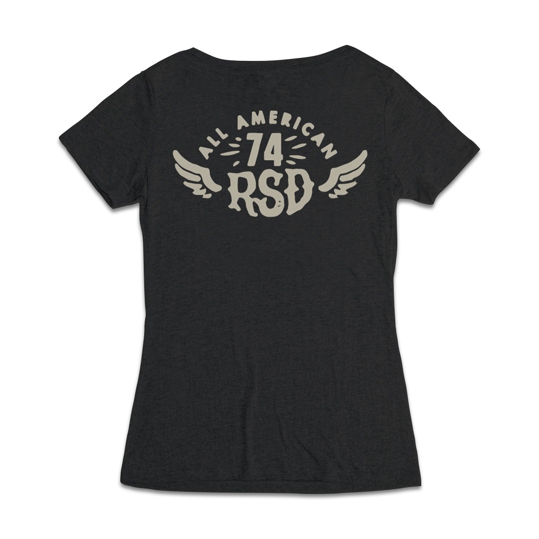 เสื้อยืดคอกว้าง All American สีดำ สำหรับผู้หญิง จากค่าย RSD