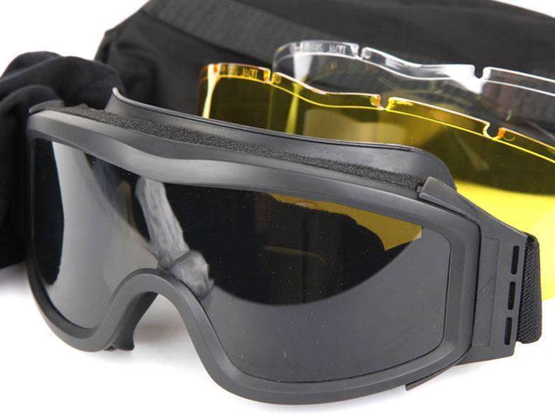 MILITARY TACTICAL GOGGLES 3 LENS