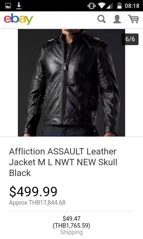 affliction assault leather jacket Limited Edition 545 (แจ๊คเก็ตหนังแท้ ยี่ห้อดังระดับโลก Affliction)