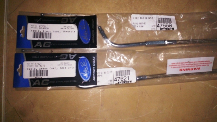 STAINLESS THROTTLE CABLES +6 for Harley