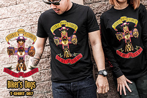 (PRODUCTS) HDP T-SHIRT NO.067 - BIKER'S DOGS