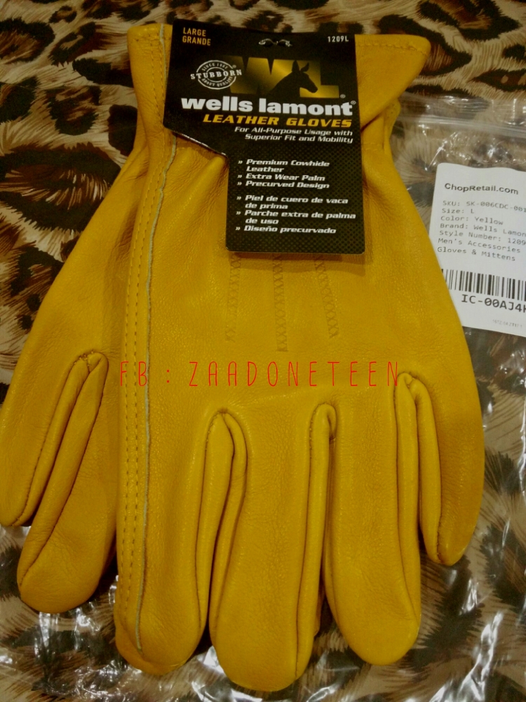 ถุงมือหนัง wells lamont
