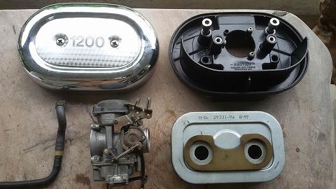ขาย คาบูเรเตอร์และกรองอากาศ เคยใส่ Sportster 1200 Twin Plug
