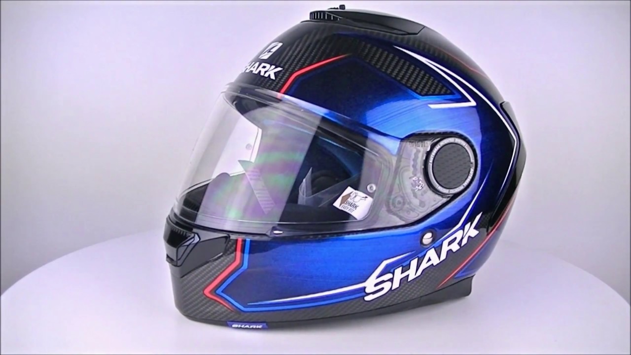 หมวกกันน็อค Shark รุ่น Spartan สีดำน้ำเงิน