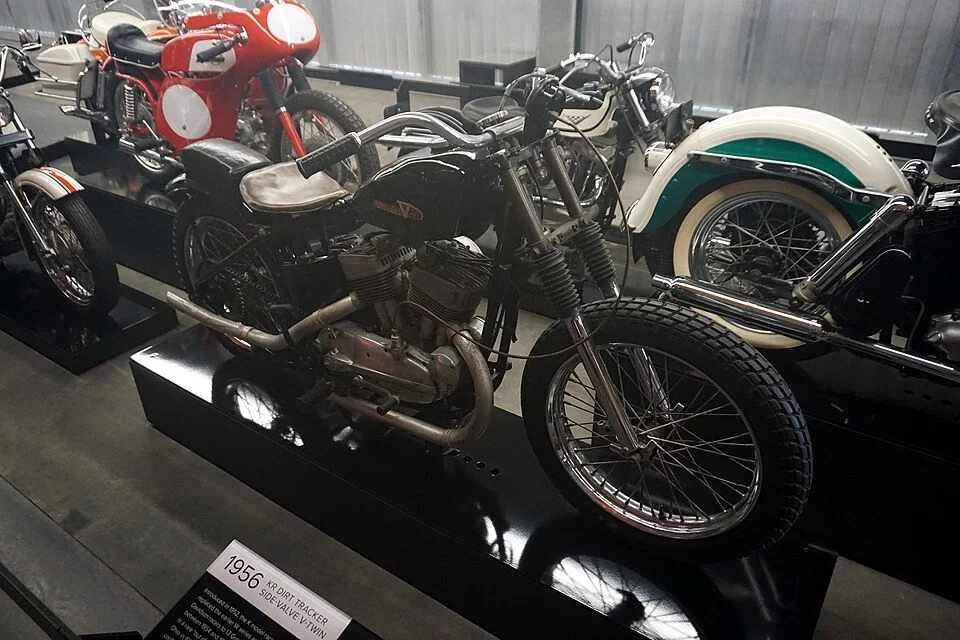 A complete 1956 KR Dirt Racer, powered by a side-valve twin.