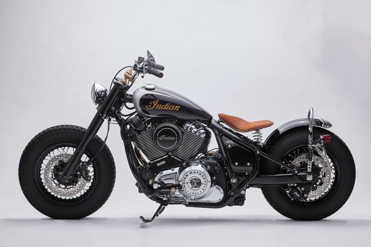 Indian Chief “Brat Style” โดย Go Takamine — สัดส่วนเรียบง่ายในโปรเจกต์ร่วมกับ Indian Motorcycle